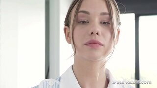 Slutty Maid Taylor Sands sticks her hot butt in the air to welcome 2 hard cocks in her perfect pussy &amp;amp; aching asshole after sucking their hard cocks! Payment? 2 hot facials! Full Flick at Private.com!